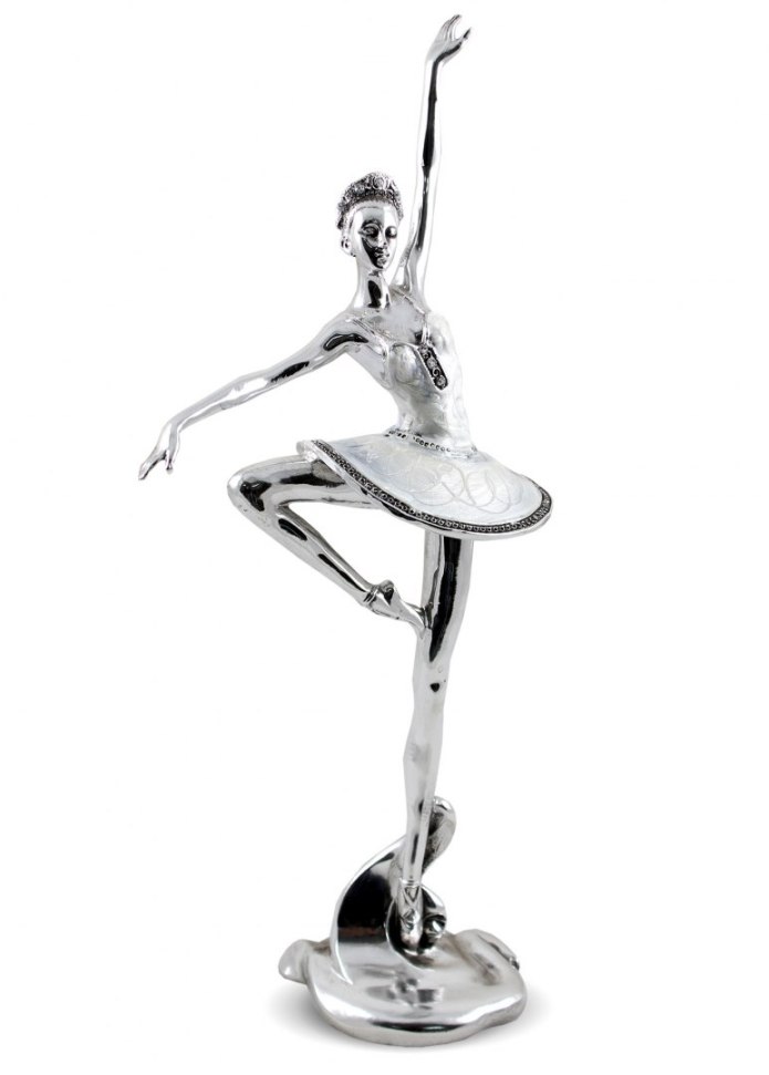 Figurka srebrnej baletnicy